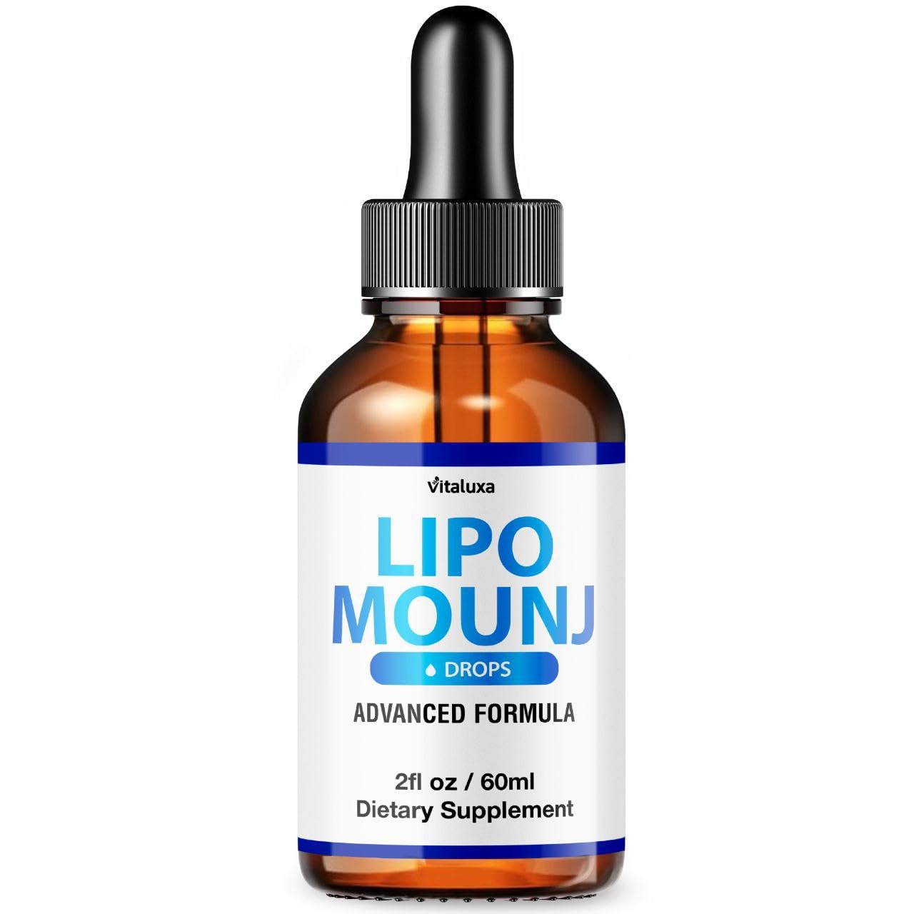 LipoMounj Gotas, LipoMount Mounj Drops Liquid Supplement Support Official Advanced Formula, Lipos Mount Mounjaro Premium Blend Maximum Strength All-Natural Ingredients, LipoMoun Mouj Liquido (2oz)