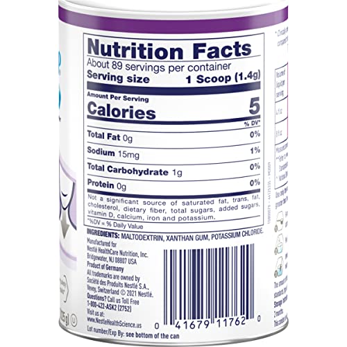 Thicken Up Clear Instant Food & Drink Thickener, Tasteless & Odorless Thickener for Liquids, For Dysphagia Patients, Unflavored, 4.4 Ounce, Pack of 1