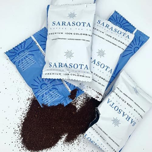 Ground Coffee | Colombian Medium Roast Low Acid Mold Free Pouches | Bulk Packets | Gourmet Columbian Powder Packs for 12 Cup Drip Maker | Premium Highest Rated Individual Premeasured Commercial Bags