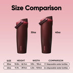 Owala FreeSip Sway Stainless Steel Water Bottle 30 oz Black Cherry