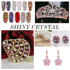 288Pcs Pink AB Crystal Rhinestones,Glass Flatback Rhinestones Gemstones for Nail Face Makeup Art Crafts Clothes Decoration -(SS30,6.5mm,Pink AB)