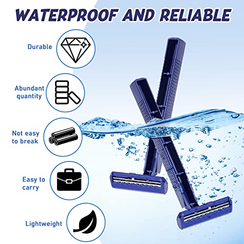 Chumia Twin Blade Razors for Men Stainless Steel Disposable Razors Men Bulk Plastic Shavers Multipurpose Portable Manual Disposable Shavers for Bathing Hotel Travel(600 Pieces)