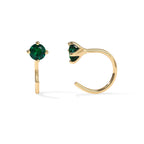 PAVOI CZ Tiny Huggie Earrings for Women, Yellow Gold, Size 9.5 Millimeters