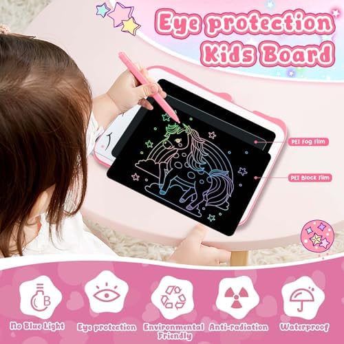 LCD Writing Tablet for Kids, Unicorn Girl Toys, Toddlers Toys Drawing Board, Educational Doodle Pad Kid Toys for 2 3 4 5 6 7 8 Year Old Girls Boys Easter Birthday Party Xmas Gift, 8.5inch