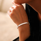 Carviell Inspirational Bracelets for Women, Encouragement Gifts, Women's Bracelets, Mantra Bands You Are Stronger, Motivational Cuff, Gifts for your Best Friend, Engraved Silver Bangle