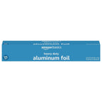 Amazon Basics Heavy Duty Aluminum Foil for Cooking, Grilling, Food Storage, Roasting, 125 Sq Ft, Pack of 2