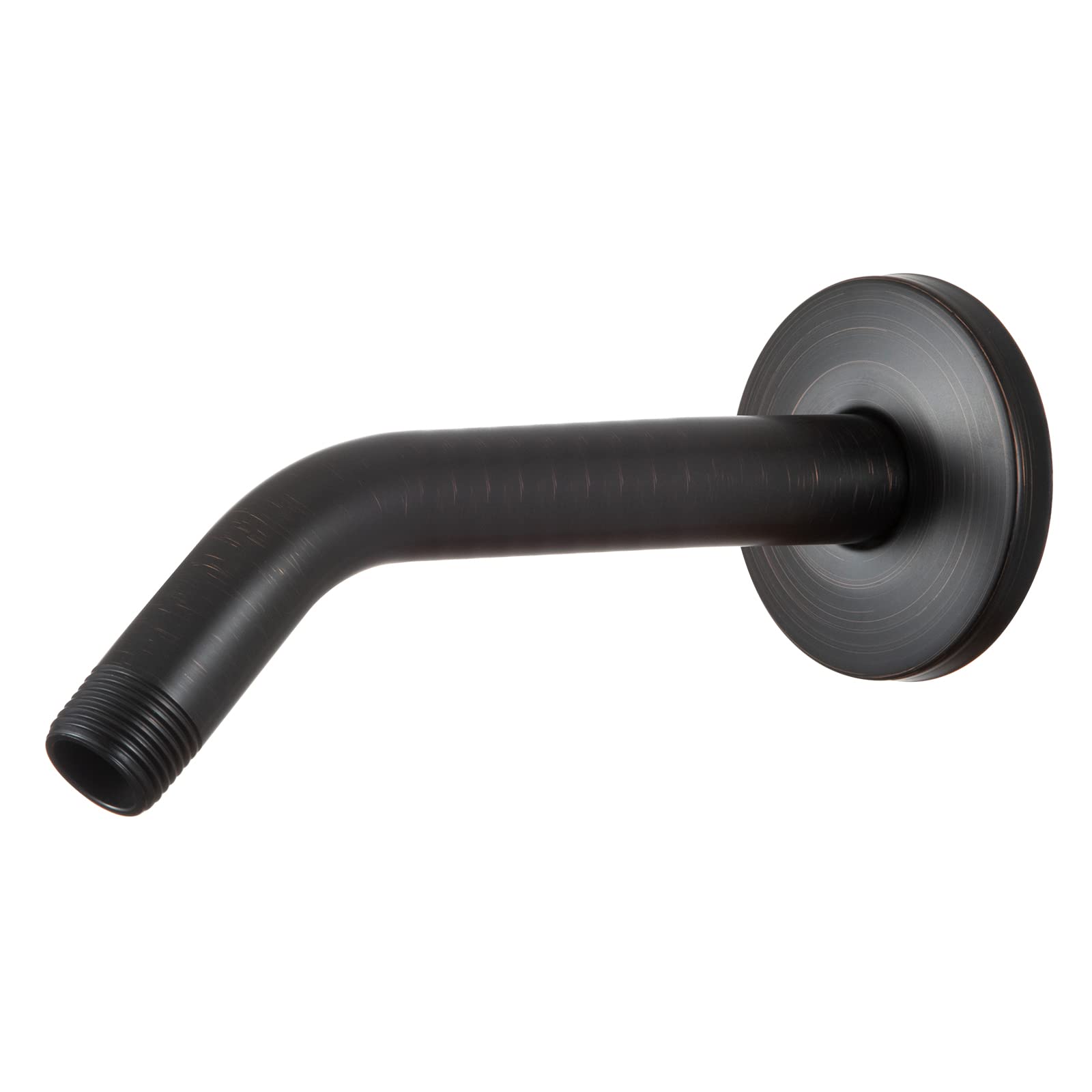 OFFO Shower Arm with Flange, 10 in Oil Rubbed Bronze Wall Mount Replacement Angle Shower Head Arm Wall-Mounted For Fixed Shower Head & Handheld Showerhead