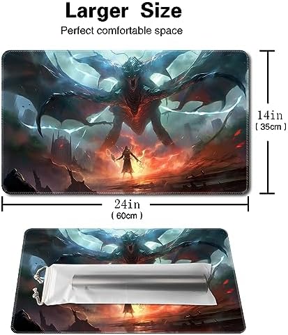 MTG Playmat - Non-Slip Backing Printing, Ideal for Card Game Enthusiasts TCG Playmat (Fear of Death-No Deck)