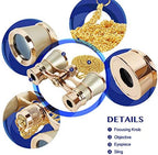 Aomekie Opera Glasses Binoculars 3X25 Theater Glasses Mini Binocular Compact with Chain for Adults Women in Musical Concert（Gold）