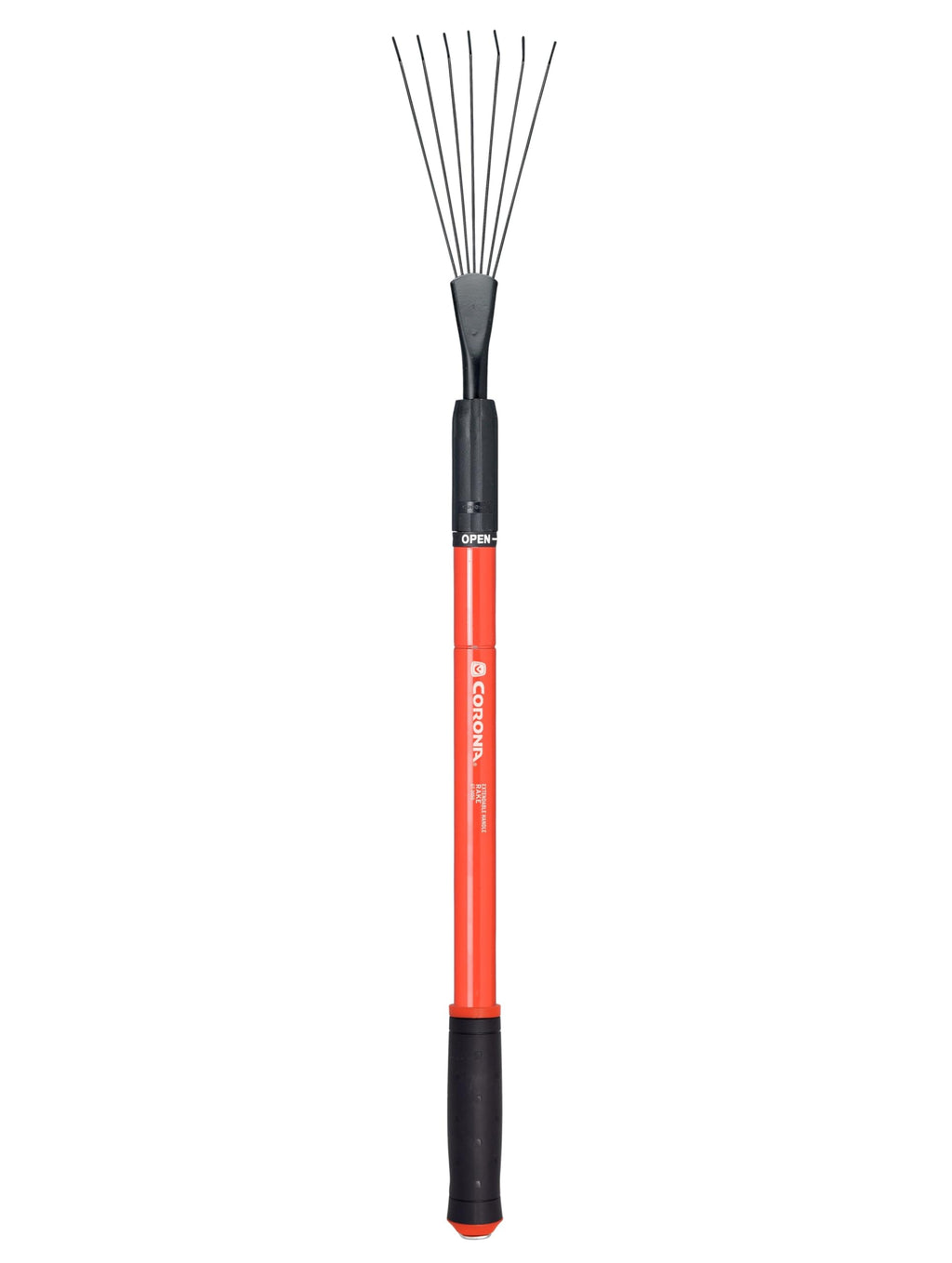 Corona GT 3050 Extendable Handle Rake, Extends reach to 34 inches, Red, 18"-36"