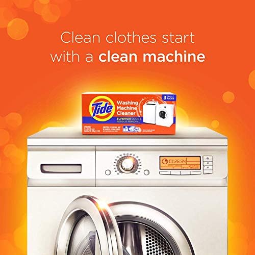 Washing Machine Cleaner by Tide, 10 Count, NEW Milder Scent with the Power of Oxi, Washer Machine Cleaner Powder Detergent for Front and Top Loader Machines (Packaging May Vary)