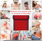 New Leather Red Light Therapy Mat with Neck Support, Dual-Wavelength for Enhanced Pain Relief, 19.0 * 35.8In