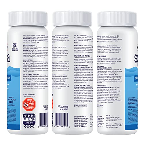 HTH Spa 86108 Bromine Tabs, Chemical Sanitizer for Spas & Hot Tubs - Fits All Floaters for Easy Application, Creates Soft Water Feel, No Chlorine Odor, Eliminates Bacteria & Algae, 2 lbs