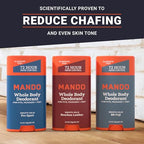 Mando Whole Body Deodorant For Men - Smooth Solid Stick - 72 Hour Odor Control - Aluminum Free, Baking Soda Free, Skin Safe - 2.6 ounce (Pack of 3)