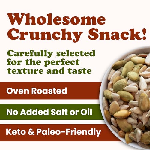 Food to Live Dry Roasted Sunflower and Pumpkin Seed Mix, 8 Ounces – Oven Roasted, No Oil added, Natural Snack, Rich in Protein, Perfect for Baking and Salads, Vegan, Kosher, Bulk