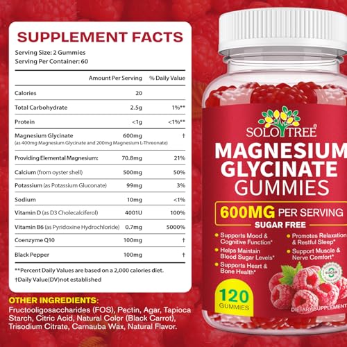 WOJBALMN Magnesium Glycinate Gummies,240 Count Magnesium Complex Supplement |Sleep, Calm & Relaxation Support|High Absorption MagnesiumGummies for Women, Men & Family|Gluten-Free