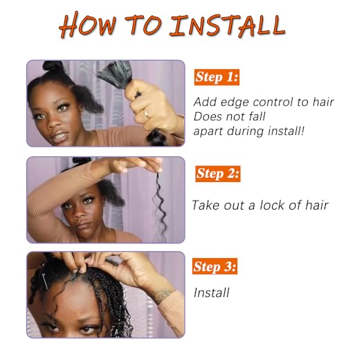Human Braiding Hair for Boho Braids Bohemian Deep Wave Bulk Human Braiding Hair 100% Unprocessed Brazilian Virgin Human Hair Extensions 2 Bundles Micro Braiding Hair (18 inch,Natural Black)