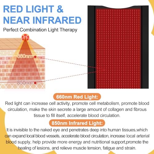2025 New 3100pcs Dual Wavelength LED Beads 660nm&850nm Red Light Therapy Mat Full Body Used to Relieve Pain 73''x 33''