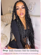 100 Percent Human Braiding Hair For Boho Braids Human Hair Braiding Hair Full Deep Wave Bulk Human Hair For Braiding Wet Wavy 100g 2 Bundles No Weft Braiding Hair Human Hair Extensions YNiSew