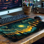 MTG Playmat Non-Slip Rubber Backing Printing Commander Board Game Desk Mat Duel Mat TCG PTCG Playmat 24x14 inches and Free Storage Bags (Valley)