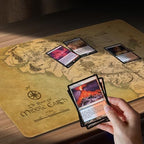 MTG Playmat Non-Slip Rubber Backing Printing Commander Board Game Desk Mat Duel Mat TCG PTCG Playmat 24x14 inches and Free Storage Bags (Middle Earth)