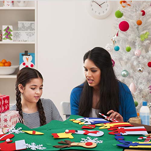3FT DIY Felt Christmas Tree for Kids with 31pcs Detachable Ornaments,Wall Hanging Xmas Gifts Christmas Decorations