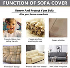 OQHAIR Armless Futon Cover Stretch Jacquard Sofa Slipcover Textured Small Checks Couch Cover Furniture Protector Machine Washable -Wine red-3Seater