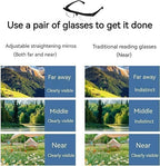 Adjustable Reading Glasses for Women and Men, Ideal for Home, Office, and Screen Time