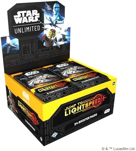 Asmodee Star Wars: Unlimited TCG Jump to Lightspeed Booster Display (Set of 24 Booster Packs) - Trading Card Game for Kids & Adults, Ages 12+, 2+ Players, 20 Min Playtime