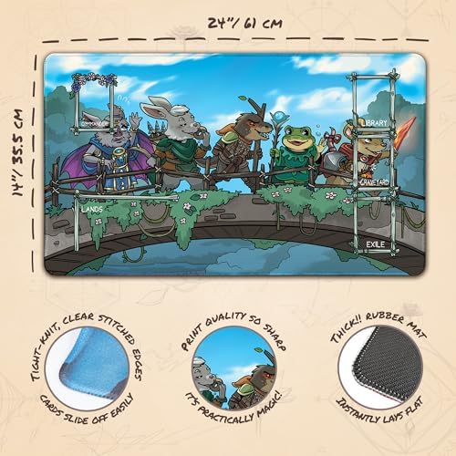Bloomburrow (Stitched) - MTG Playmat by Martina Montrassi - Compatible with Magic The Gathering Playmat - Play MTG, YuGiOh, TCG - Original Play Mat Art Designs & Accessories