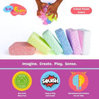Silly Foam, Creative Modeling Foam Beads, 2-Pack of 6 Neon Pastel Color Block, No-Slime No-Mess, Perfect for Preschool and Kids, Arts & Crafts, Sensory Play, STEM, Travel Toy, Non-Toxic (Age 3+)