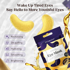 DERMORA Golden Glow Under Eye Patches | Rejuvenating Treatment | Dark Circles, Puffy Eyes, Refreshing, Revitalizing, Travel, Wrinkles | 50 Pairs Eye Gels