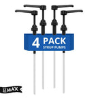 Coffee Syrup Pump Compatible with Torani 24 oz - 25 onces/Monin 1Liter Bottle/Davinci 750ml Bottles - Multipurpose Soap Oil Dispenser Pumps Set of 4 (4 Pack)