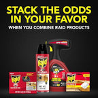 Raid Double Control Small Roach Baits, Child Resistant, For Indoor Use, Kills Roaches for 3 Months, 12 Count