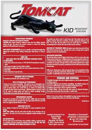 Tomcat Mouse Killer Child Resistant, Disposable Station, 4 Pre-Filled Ready-To-Use Bait Stations