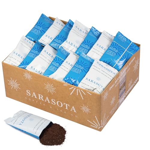 Ground Coffee | Colombian Medium Roast Low Acid Mold Free Pouches | Bulk Packets | Gourmet Columbian Powder Packs for 12 Cup Drip Maker | Premium Highest Rated Individual Premeasured Commercial Bags