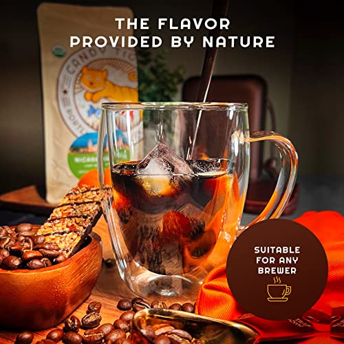 Whole Bean Coffee - Organic - Low Acid - Light Roast - Single Origin - 100% Arabica - Nicaraguan Coffee Beans - Direct Trade - Shade-grown - Gourmet Coffee - 2 lb