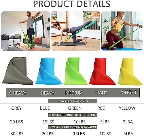 Resistance Bands Professional Bulk Rolls. Elastic Physical Therapy Band. Resistance Bands Elastic Exercise Bands for Recovery, Physical Therapy, Yoga, Pilates, Rehab,Fitness