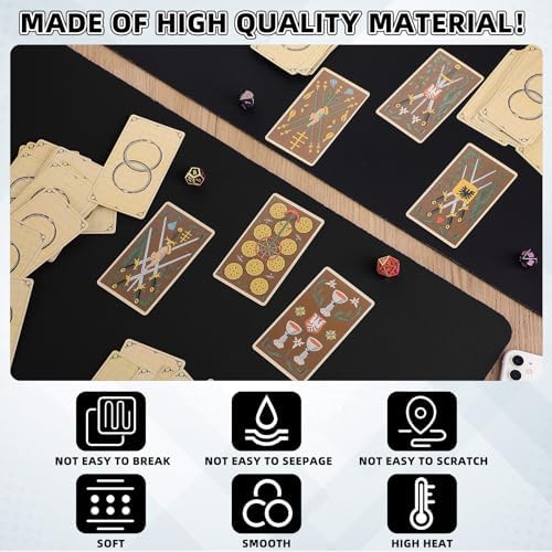 Yexiya 8 Pcs Card Game Mats 14 x 24 Inch Sublimation Blanks Playmat for Trading Board Game Smooth Rubber Playing Mat for Games, Mouse Pad (Black)