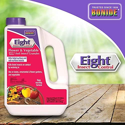 Bonide Eight Insect Control Flower & Vegetable Garden Soil Insect Granules, 3 lbs. Ready-to-Use Insecticide for Outdoors