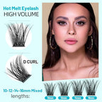 Large Pack,DIY Eye Lashes Extensions 120pcs Wide Stem Cluster Eyelashes Mixed 10-12-14-16mm/14-16-18mm/12-14-16mm Individual False Eyelashes Dramatic Look (mixed 10-12-14-16mm)