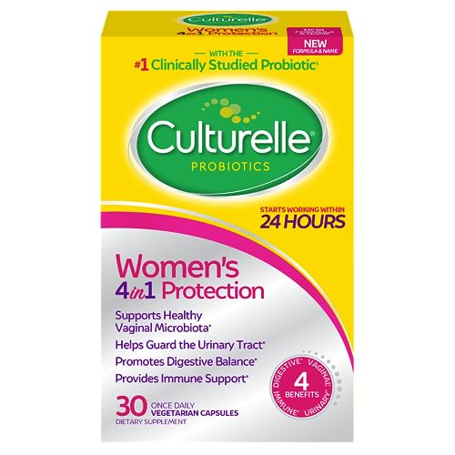 Culturelle Women’s 4-in-1 Daily Probiotic Supplements for Women - Supports Vaginal Health & Pro Strength Daily Probiotic, Digestive Health Capsules, Supports Occasional Diarrhea