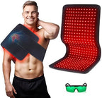 Red Light Therapy Pad for Body, 180W LED Red & Infrared Light Device Mat with 660nm & 850nm Wavelengths for Waist Back Shoulder Muscle Pain Relief