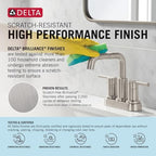 Delta 35849LF-SS Nicoli Bathroom Faucet, Lever Handle, Stainless
