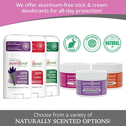 Natural Deodorant Stick - Tea Tree - EWG Verified™ - Vegan, Cruelty Free - No Aluminum, No Parabens - Essential Oils
