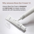mixsoon Bean Eye cream - Nourishing and Firming for Dark Circles, Puffiness, Fermented Bean and Peptide Complex Niacinamide 20ml / 0.67 fl.oz. Korean Glass Skin Care