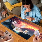 MTG Game Playmat, Magic TCG Rubber Play Mat, 24 x 14 Inches, Art Tree Sky Botanical Theme