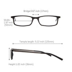 EYEGUARD Reading Glasses with Portable Case Slim Mini Pocket Readers for Women Men Eye Glasses