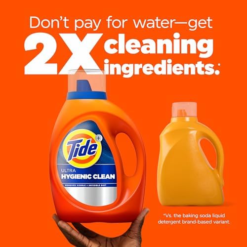 Tide Hygienic Clean Heavy 10X Duty Laundry Detergent Liquid Soap, Original Scent, HE Compatible, 59 Loads, 84 fl oz