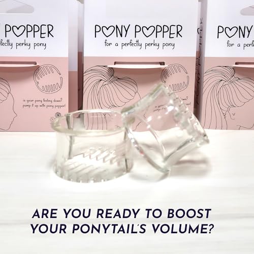 Pony Popper Hair Clip - Ultimate Solution for Full, Voluminous, and Natural Ponytails with Minimal Effort - Versatile Hair Clip for All Hair Types (Clear)